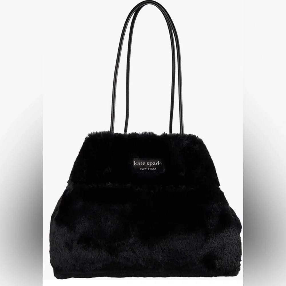 Kate spade everything faux fur large tote purse